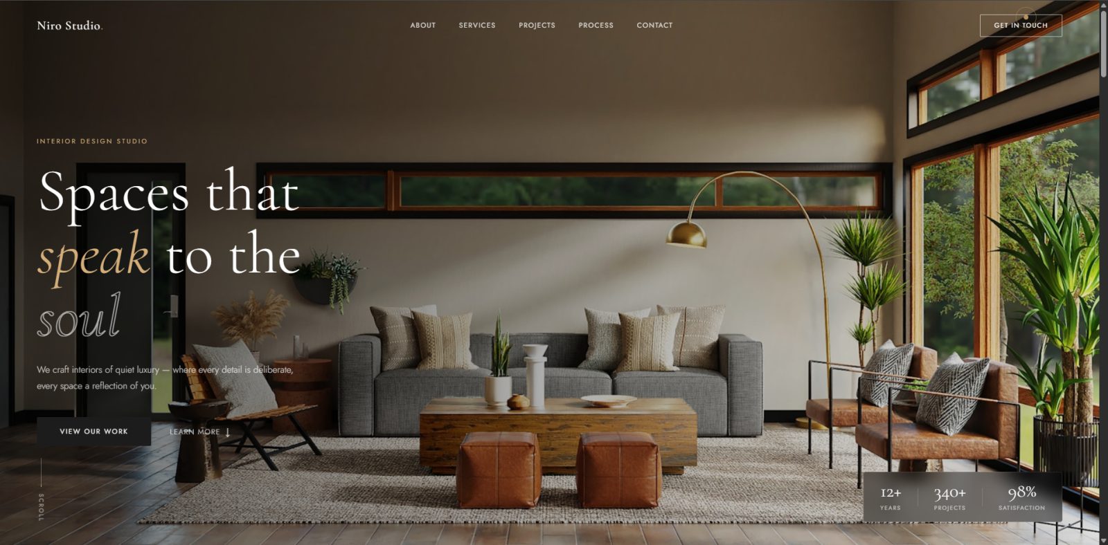Nirostudio.homes — desktop