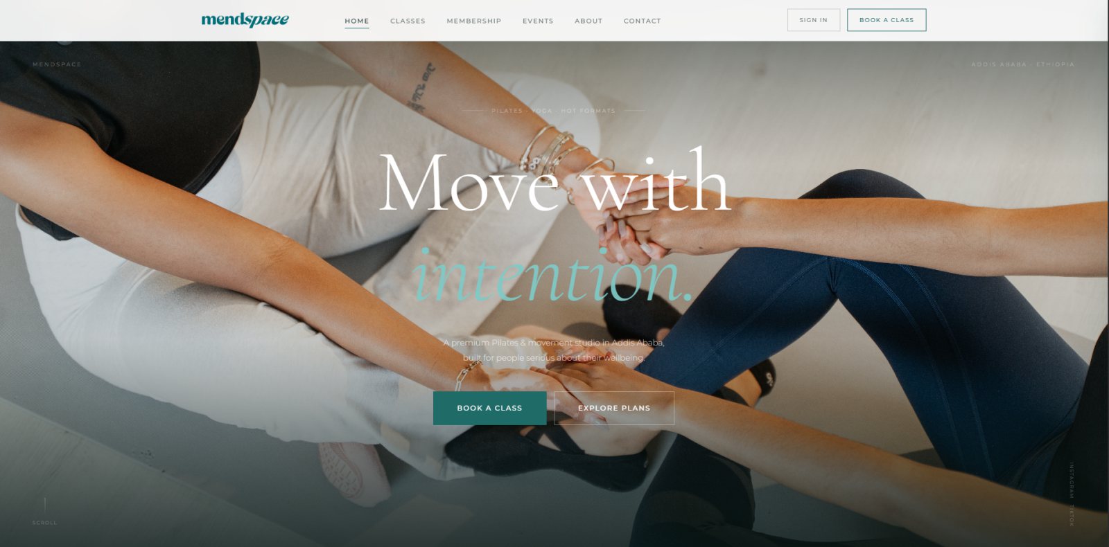 Mendspace website preview